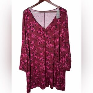 Lane Bryant red/pink Floral Top – Size 34/36 (6x) New with tags
